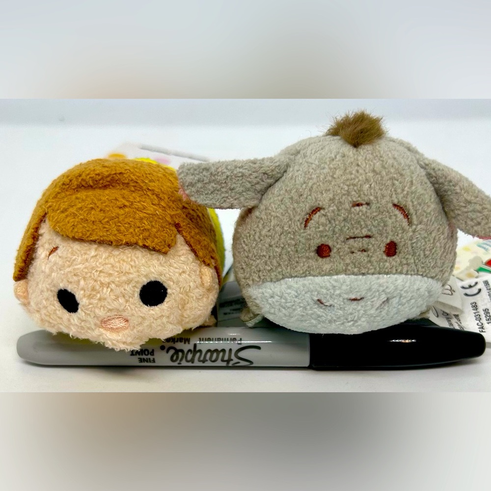 Disney Christopher Robin & Eeyore Mini Tsum Tsums, Set of 2, NWT.
